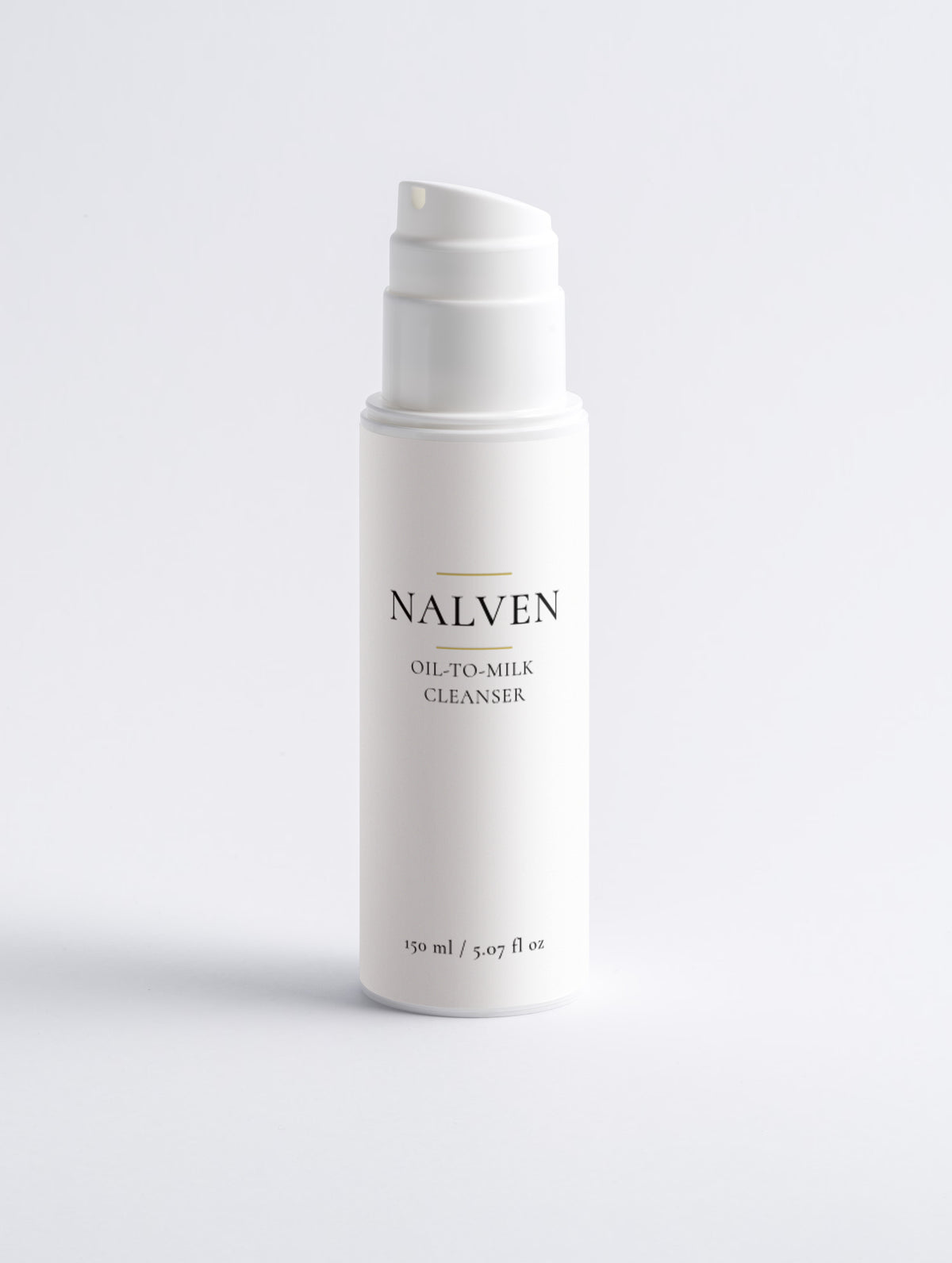 NALVEN Oil-To-Milk Cleanser 150 ml em fundo branco – limpeza facial