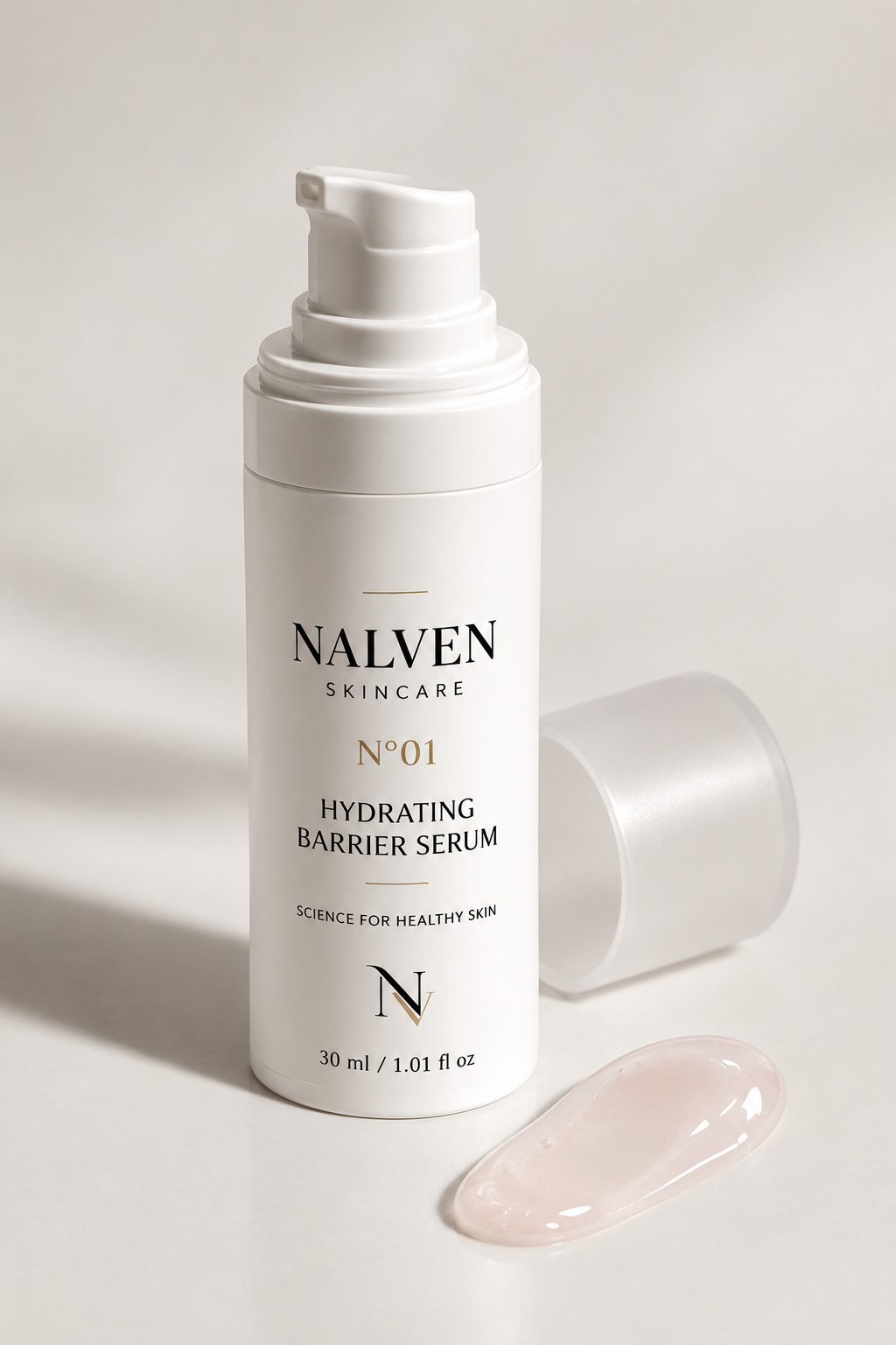 NALVEN Nº01 Hydrating Barrier Serum — sérum com ácido hialurónico, aloe vera e jojoba