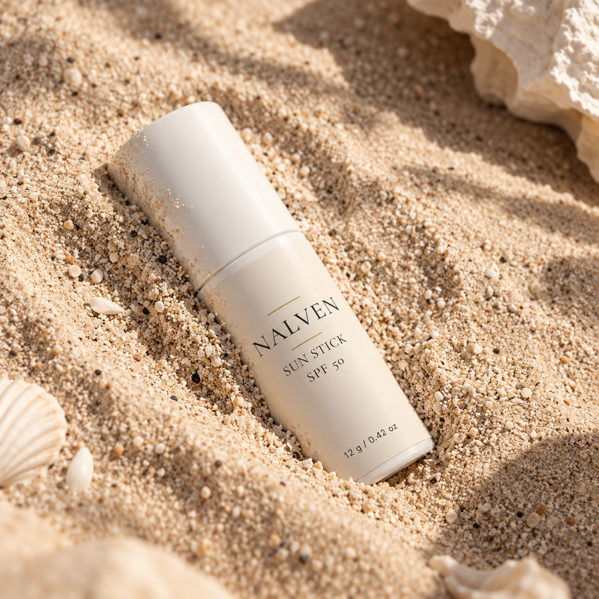 Sun Stick SPF 50 NALVEN 12 g – formato compacto e portátil para reaplicação